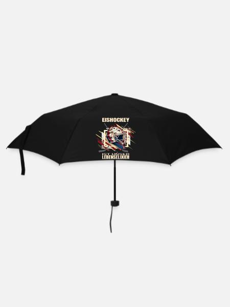 Eishockey ist unser Lebenselixier - Regenschirm (klein) - Schwarz