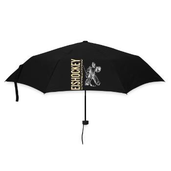 Wo die Schlittschuhe die Melodie spielen... - Regenschirm (klein) - Schwarz - Vorne