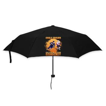 Coole Frauen gehen zum Eishockey - Regenschirm (klein) - Schwarz - Vorne