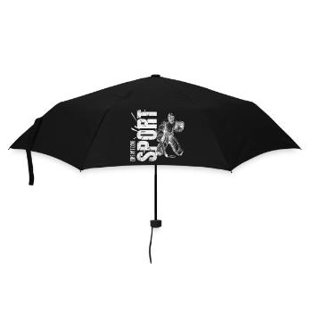 Eins mit dem Sport - Eishockey - Regenschirm (klein) - Schwarz - Vorne