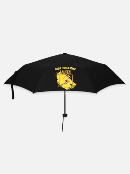 Coole Frauen gehen Laufen - Regenschirm (klein) - Schwarz