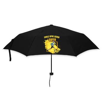 Coole Opas gehen Laufen - Regenschirm (klein) - Schwarz - Vorne