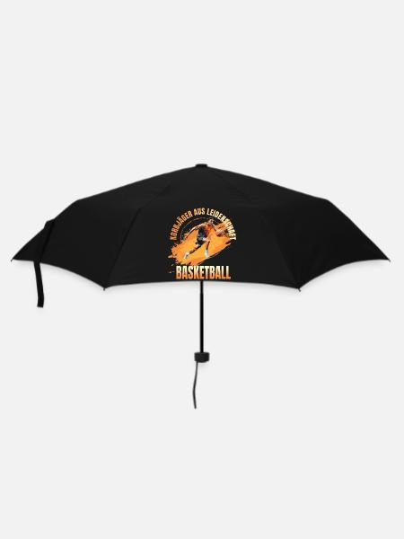 Basketball: Korbjäger aus Leidenschaft - Regenschirm (klein) - Schwarz