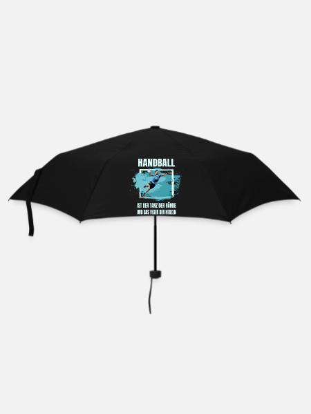 Handball - Regenschirm (klein) - Schwarz