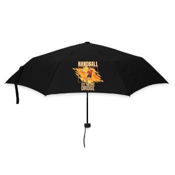 Handball ist meine Droge - Regenschirm (klein) - Schwarz - Vorne