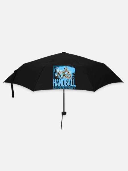 Handball Leidenschaft - Regenschirm (klein) - Schwarz