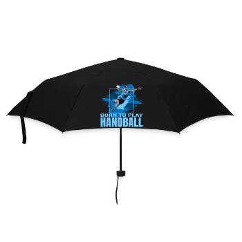 Born to play Handball - Regenschirm (klein) - Schwarz - Vorne