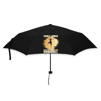 Coole Jungs gehen zum Handball - Regenschirm (klein) - Schwarz - Vorne