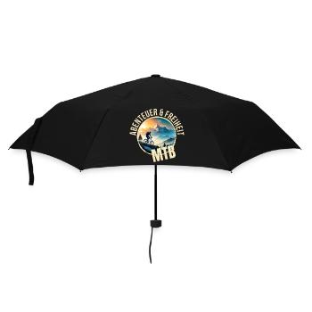 Abenteuer & Freiheit - MTB - Regenschirm (klein) - Schwarz - Vorne