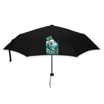 Herzschlag im Takt des Trails - Regenschirm (klein) - Schwarz - Vorne