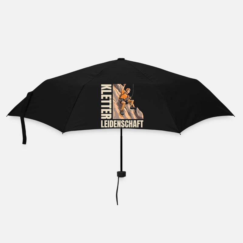 Kletter Leidenschaft - Regenschirm (klein) - Schwarz