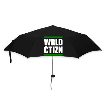 Wrld ctizn - world citizen - Regenschirm (klein) - Schwarz - Vorne