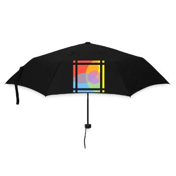 Geometric play of colours - Umbrella (small) - black - Front