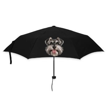 Schnauzer Hund für einen Schnauzerbesitzer - Regenschirm (klein) - Schwarz - Vorne