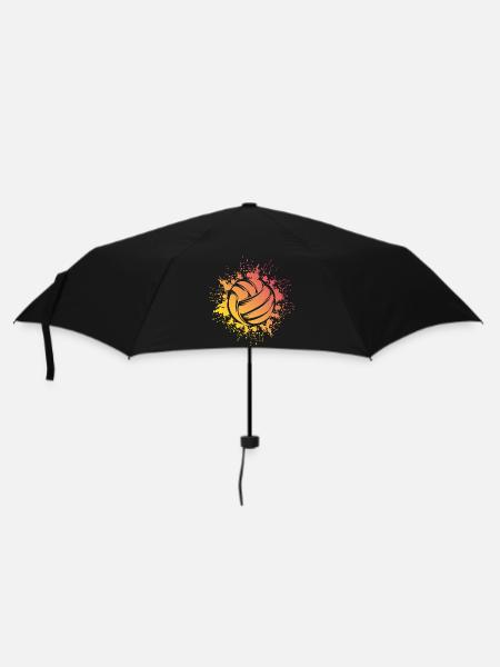 Ballon de volley-ball Explosion Icône du logo du joueur de volley-ball - Parapluie standard - noir
