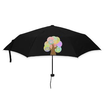 Tree Minimalist - Umbrella (small) - black - Front