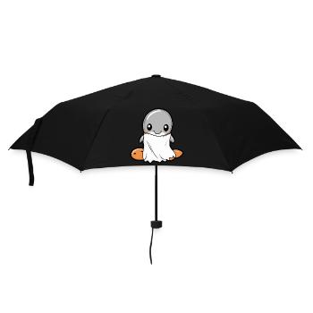 Dolphin Halloween Funny Ghost - Umbrella (small) - black - Front