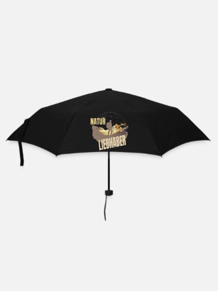 Natur Liebhaber - Regenschirm (klein) - Schwarz