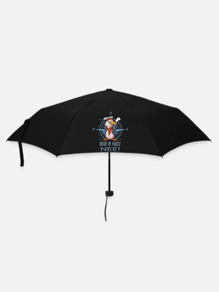 Bevor du fragst, Nee - Regenschirm (klein) - Schwarz