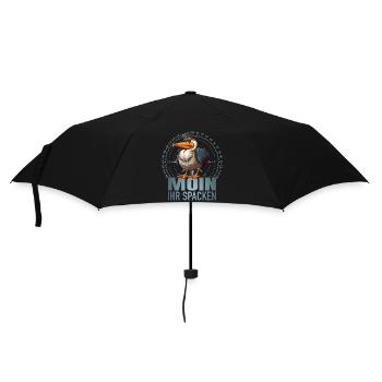Moin ihr Spacken - Regenschirm (klein) - Schwarz - Vorne
