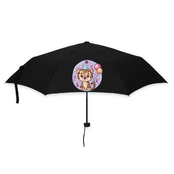 Bande dessinée d’anniversaire léopard - Parapluie standard - noir - Devant