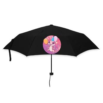 Bande dessinée d’anniversaire de lézard - Parapluie standard - noir - Devant