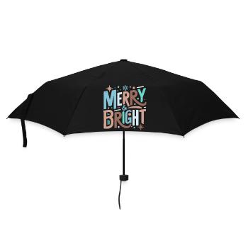 Typographie festive joyeuse et lumineuse - Parapluie standard - noir - Devant
