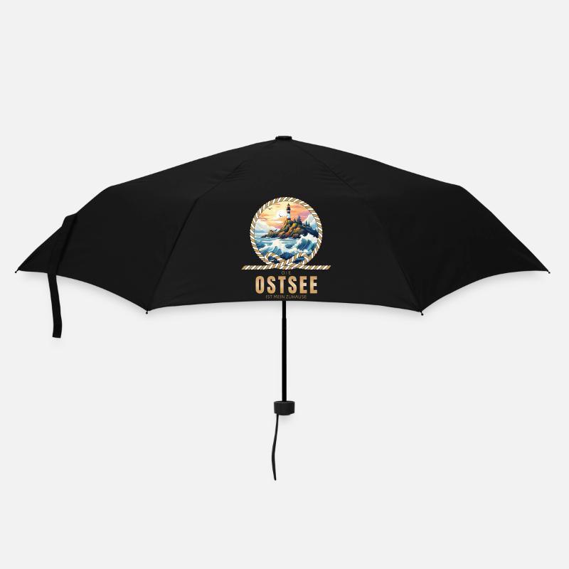 Die Ostsee ist mein Zuhause - Regenschirm (klein) - Schwarz