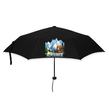 Almjunkie - Regenschirm (klein) - Schwarz - Vorne