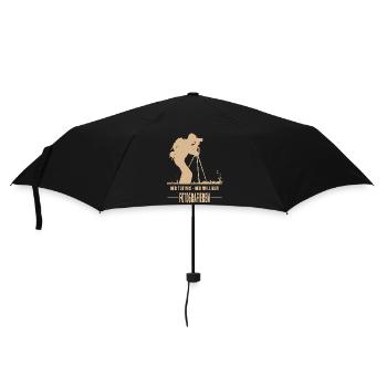 Der tut nix, der will nur fotografieren - Regenschirm (klein) - Schwarz - Vorne