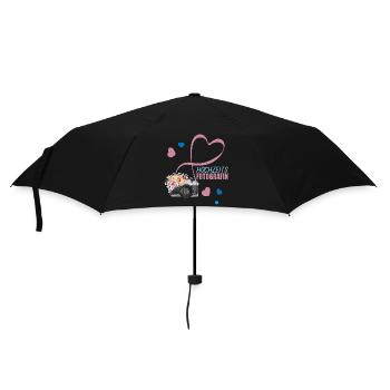 Hochzeitsfotografin - Regenschirm (klein) - Schwarz - Vorne