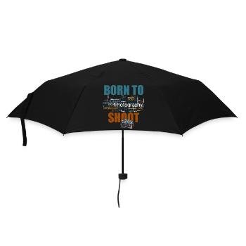 Born to shoot - Regenschirm (klein) - Schwarz - Vorne