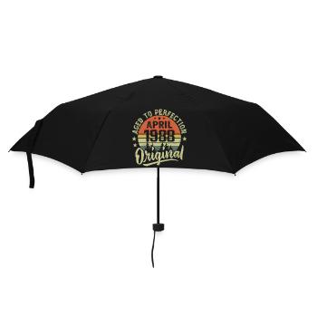 Anniversaire Avril 1988 - Idée Cadeau Avril 1988 - Parapluie standard - noir - Devant