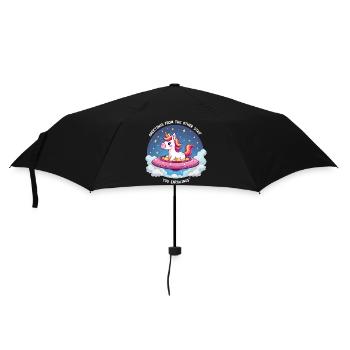 Licorne vue de l’espace - Parapluie standard - noir - Devant
