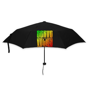 Tennis serve and volley vibes jamaica style - Umbrella (small) - black - Front