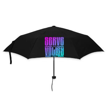 Tennis : service et volée - Parapluie standard - noir - Devant