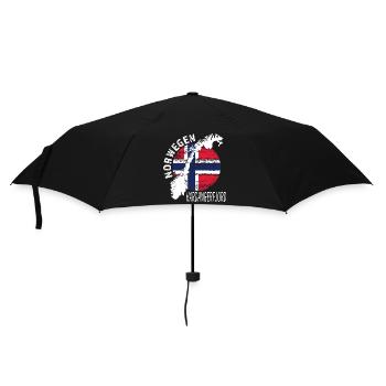 Hardangerfjord - Regenschirm (klein) - Schwarz - Vorne