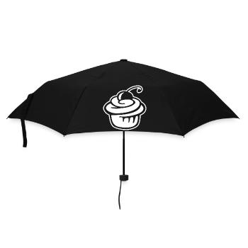 Cupcake Cherry – Gâteau sucré et plaisir de la fête - Parapluie standard - noir - Devant