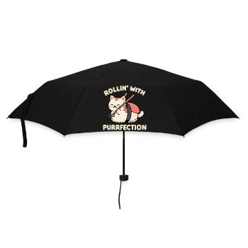 Rollin' with Purrfection - Umbrella (small) - black - Front