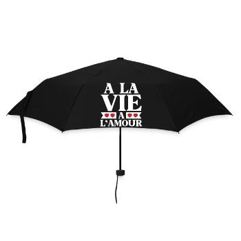 Life and Love Red Hearts - Umbrella (small) - black - Front