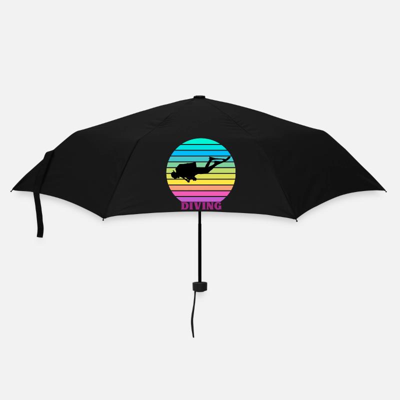 Diving Retro - Umbrella (small) - black