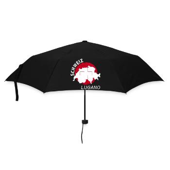 Lugano - Regenschirm (klein) - Schwarz - Vorne