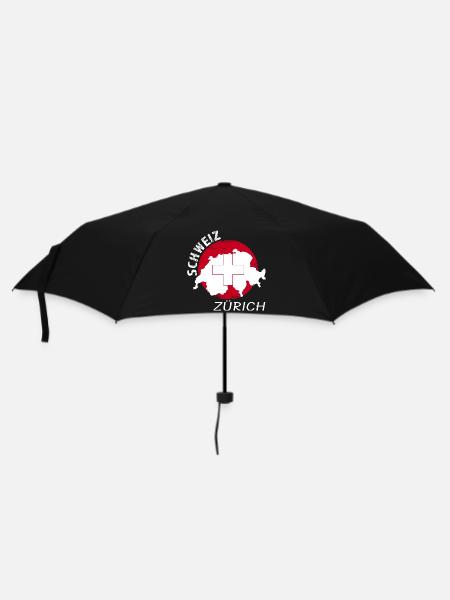 Zürich - Regenschirm (klein) - Schwarz