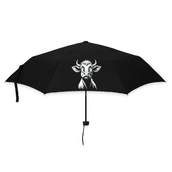 Cow Funny Cow Head Cow Funny Drawing - Umbrella (small) - black - Front