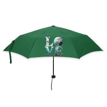 L’amour de la Terre et de l’Océan : Découvrir la Nature - Parapluie standard - vert bouteille - Devant