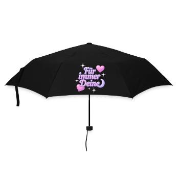 für immer deine / y2k statement design - Regenschirm (klein) - Schwarz - Vorne