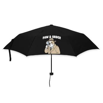 Détective Paw & Order Bulldog - Parapluie standard - noir - Devant