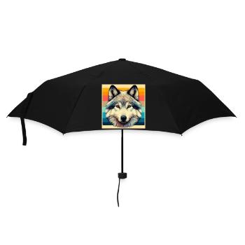 Loup - Parapluie standard - noir - Devant