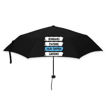 Taxi Taxifahrer - Regenschirm (klein) - Schwarz - Vorne