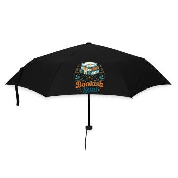 Bookish Soul - Regenschirm (klein) - Schwarz - Vorne